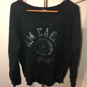 Black crew neck sweatshirt
